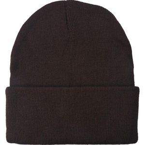 Muts | Beanie | 100% Acryl | Bruin | One Size | Wintersport | Outdoor |
