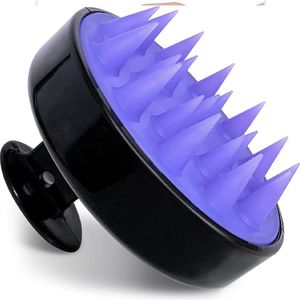 Aurgan Scalp Massager -Massagekam - hoofdhuid massage - shampookam - paars/zwart