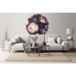 Behangcirkel 100cm Vintage barok bloemen