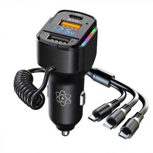 Slimtron X4 Super Snelle Autolader 65W – sigarettenlader adapter met laadkabels – Dual USB & USB-C poort