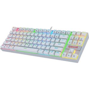 Redragon K552 - Wit Gaming Toetsenbord - RGB gaming keyboard blue switches - Tenkeyless white keyboard