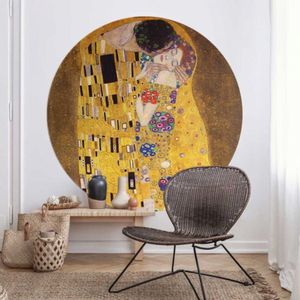 Behangcirkel 125cm De kus, Gustav Klimt - Wallz