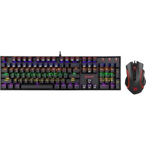 Redragon K551R-BA Gaming Set - Vara Gaming Keyboard - Nothosaur Gaming Muis - Mechanisch Toetsenbord en muis Set