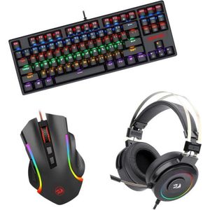 Redragon gaming set | toetsenbord en muis en headset | RGB verlichting - 10000 DPI - 7.1 Surround sound