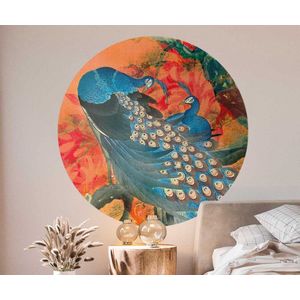 Behangcirkel 125cm Peacocks - Wallz