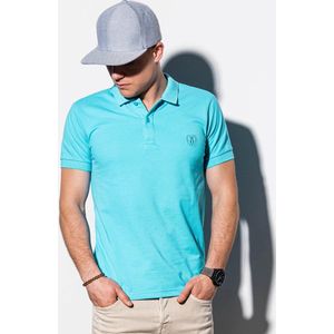 Ombre - Heren Poloshirt - Mint - V-Hals - Knoopjes