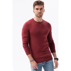 Edoti - Heren Sweater - Bordeaux - Rood - Ronde Hals