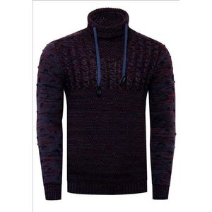RustyNeal - Heren Coltrui - Marinerood - Modernfit - Gebreid