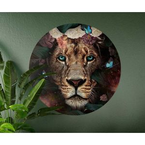 Behangcirkel 80cm Bohemian lion - Wallz