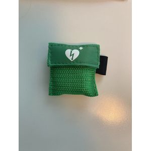 Kiss of life - DEZELFDE DAG PER POST VERZONDEN - Beademingsdoekje - Gezichtsbeschermer - Sleutelhanger - Groen