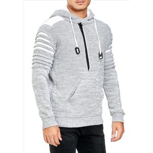 RustyNeal - Heren Pullover - Grijs - Modernfit - Met Capuchon