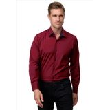 Edoti - Heren Sweater - Bordeaux - Rood - Ronde Hals