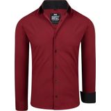 Edoti - Heren Sweater - Bordeaux - Rood - Ronde Hals