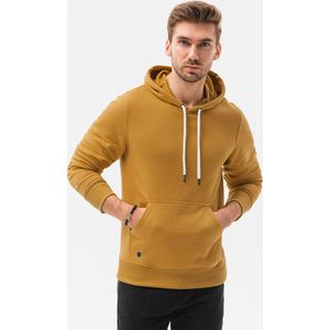 Ombre - Basicitalia - Herenhoodie - Geel Mosterd - Kangaroezak
