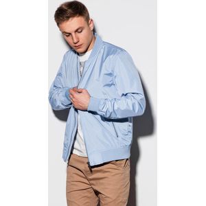 Ombre - Heren Tussenjas - Staalblauw - Polyester - Voorzakken met Ritsen