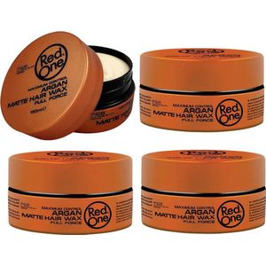 RedOne - Maximum Control -  Argan -  Matte - Hair Wax -  4X150ml -  Red one