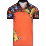 Ers - Albino - Heren Poloshirt - Vogelprint - Oranje