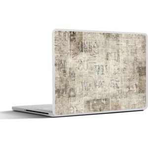 Laptop sticker - 12.3 inch - Krant - Vintage - Papier - 30x22cm - Laptopstickers - Laptop skin - Cover