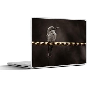 Laptop sticker - 17.3 inch - Vogel - Black - Gold - 40x30cm - Laptopstickers - Laptop skin - Cover