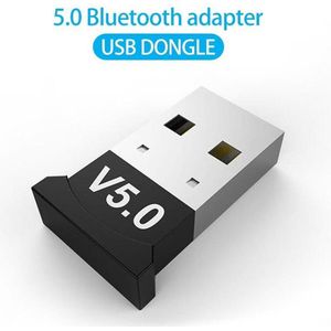 Bluetooth USB 5.0 Adapter - Bluetooth Ontvanger & Zender - Plug & Play - Zwart