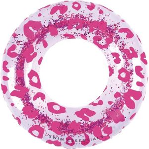 Swim Essentials zwemband neon panterprint roze - 90 cm - opblaasbaar - zwemband - zwemring - zwemmen - zwembad - strand - water - vakantie - neon - leopard - luipaardprint - neon roze - spelen - kinderen
