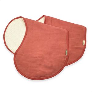 Smikkels - Schouderdoek Baby Spuugdoek - Set van 2 stuks - Roze - 100% Biologisch katoen - Hydrofiel met badstof - Dik en zacht