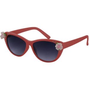 Luxury Vintage Kids Cateye Zonnebril Bloemen / Strass Hard Roze