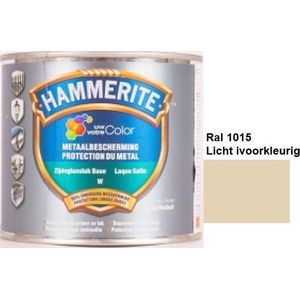 Hammerite Levis Lak- 2 in 1 ( primer en eindlaag) - metaal - RAL 1015 - Licht ivoor - 1 l zijdeglans