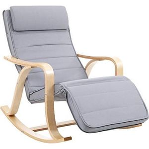 Schommelstoel - Stoel - Relaxfauteuil verstelbaar - Relaxstoel - Ligstoel - 67 x 125 x 91 cm - Blauw