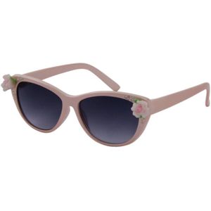 Luxury Vintage Kids Cateye Zonnebril Bloemen / Strass Zacht Roze