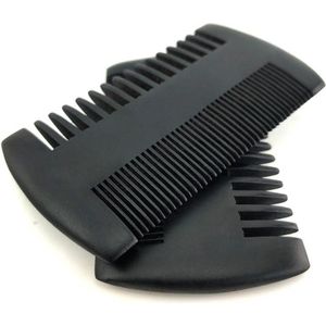 Baardkam zwart - Beard comb - vintage sandelhout baardkam - voor verdelen van baardolie of baardbalsem - Vaderdag cadeaus - baardverzorging - fijne en grove kam - baardborstel - hout - black beard comb