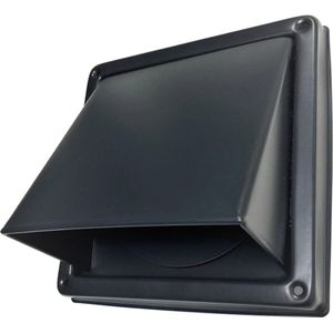 Paneir Airdesigns - Overdrukrooster Ø 125 mm - centrale klep - zwart/grijs (RAL7021)