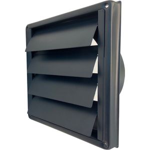 Paneir Airdesigns - Overdrukrooster Ø 100 mm - lamellen - zwart/grijs (RAL7021)