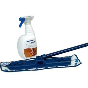 Dweilset - Bona - Mop met steel  - Uitwasbare reinigingsdoek van microvezel - En  1 L Houtel vloer reiniger
