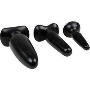 3 delige Butt plug set - Zwart - Sextoys - Anaal Toys - Dildo - Buttpluggen