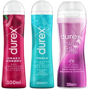 Durex Glijmiddel Massage Ylang Ylang & Tingle & Crazy Cherry Pakket