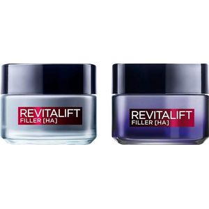 L'Oréal Revitalift Filler (HA) - Dagcrème 1x 50 ml & Nachtcrème 1x 50 ml - Pakket