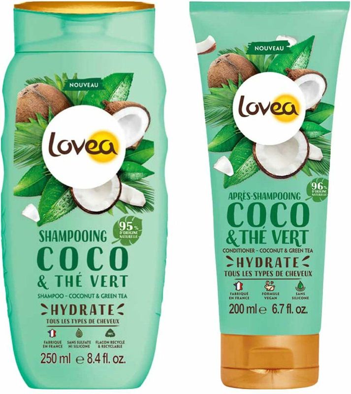 Lovea - Kokos en Groene Thee - Shampoo en Conditioner Pakket