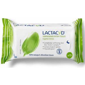 5x Lactacyd Tissues Verfrissend 15 stuks