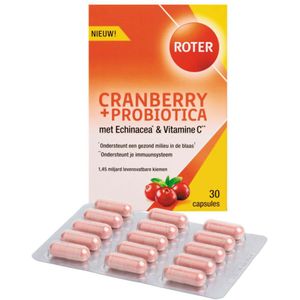 Gratis Verzending: 2x Roter Cranberry & Probiotica 30 capsules