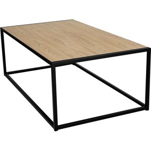Salontafel - Industrieel - Zwart Metaal - Eik: Dainty Oak Pure - 1150 x 650 x 413 - MY Own Table 007A