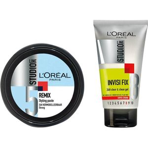 L'Oréal - Studio Line - Pakket - 150 ml - Styling Paste en Invisi'fix Gel