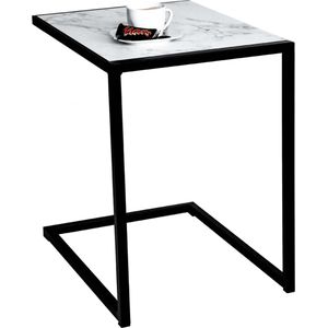 Laptop-, zeteltafel - Zwart - Metaal - Marmer - 54 x 40 x 54 - MY Own Table 005C