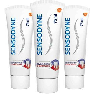 3x Sensodyne Tandpasta Gevoeligheid & Tandvlees 75 ml