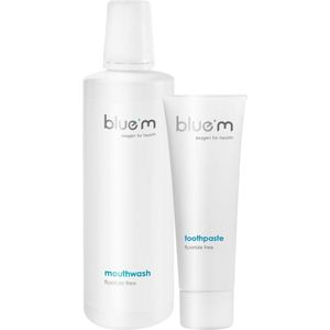 Bluem - Fluoride Vrij Pakket - Tandpasta en Mondspoeling