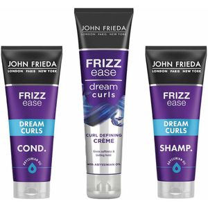 John Frieda - Frizz Ease Dream Curl - Shampoo + Conditioner + Defining Crème - 3 Stuks