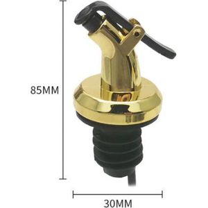 Luxe schenktuit - Goud - Schenktuit voor olie - Schenkdop voor wijn - Schenkdop voor fles - Kunststof - Rubberen afsluitring - Schenktuit voor azijn, wijn of olieflessen - Schenktuitje - Olijfolie dispenser - Bar accessoire