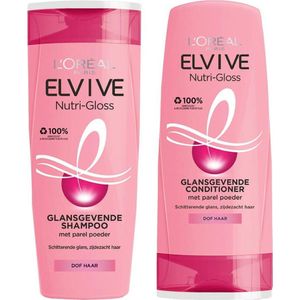 L'Oréal Elvive Nutri-Gloss - Shampoo 1x 250 ml & Conditioner 1x 200 ml - Pakket