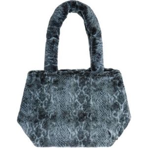 Een ruime soort shopper tas in heerlijk zachte fluffy stof in de kleur grijs, zwart. Deze tas is gevoerd en handig in gebruik. Koop deze tas voor uzelf of geef hem bijvoorbeeld cadeau.