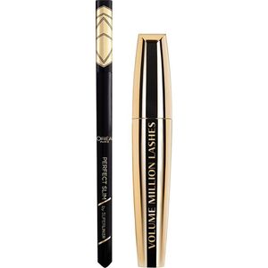L'Oréal - Volume Million Lashes - Mascara - Zwart - 10,7 ml en Superliner Perfect Slim - Eyeliner - Zwart - 4,7 ml